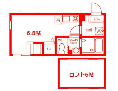 ハーミットクラブハウス追浜ヒルズの間取り|人気の階段タイプロフト