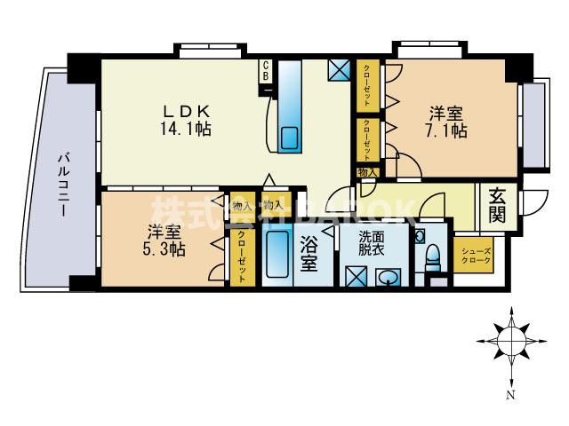 バルセロナ箱崎の間取り