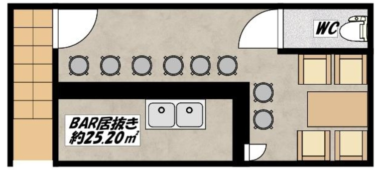 心斎橋しんぶら街店舗の間取り