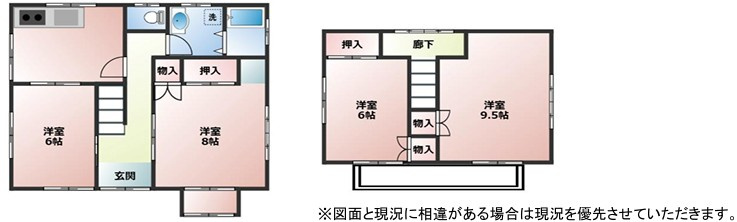 【中古】狭山市笹井２丁目中古住宅の間取り