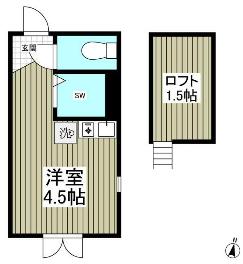 アーバンプレイス沼袋B棟の間取り|間取り図☆ロフト付き☆