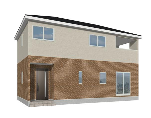 【外観パース】 | 土浦市神立東第5　新築戸建　1号棟 | 小学校まで徒歩14分！お子様の登下校も安心できる距離です♪