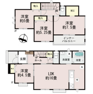 【間取り】 | 読谷村喜名Ⅱ（全11棟）B・C・D・F・I号棟 | B号棟　3690万円