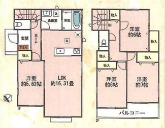 【間取り】 | 越谷市下間久里　新築分譲住宅　全7棟 | B号棟