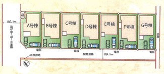【区画図】 | 越谷市下間久里　新築分譲住宅　全7棟