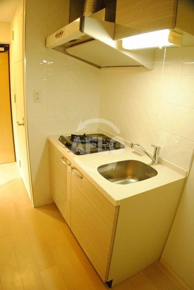 レジュールアッシュ心斎橋LUXEのキッチン|レジュールアッシュ心斎橋リュクス　ガス2口システムキッチン