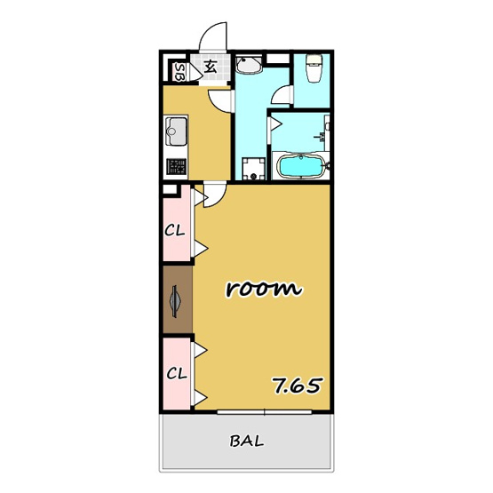 【間取り】 | ★ネット無料★都市ガス★オートロック★浴室乾燥機★エアコン★