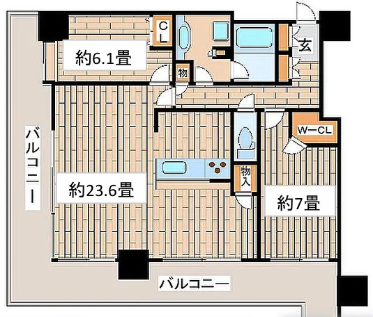 シティタワー神戸三宮の間取り