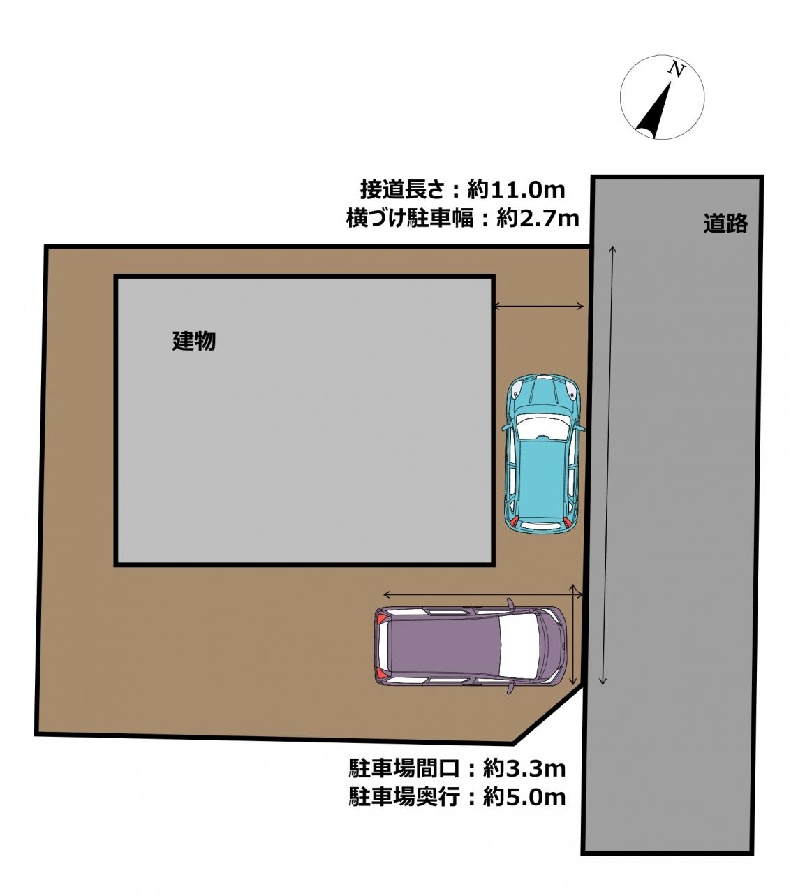 西尾市上道目記町の区画図