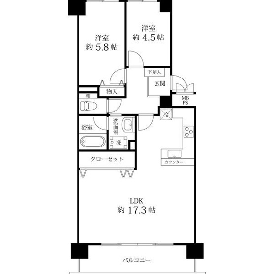 【間取り】 | ライオンズマンションいりなかガーデン