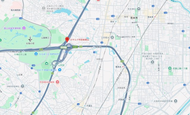 カサルテ吹田青葉丘の地図