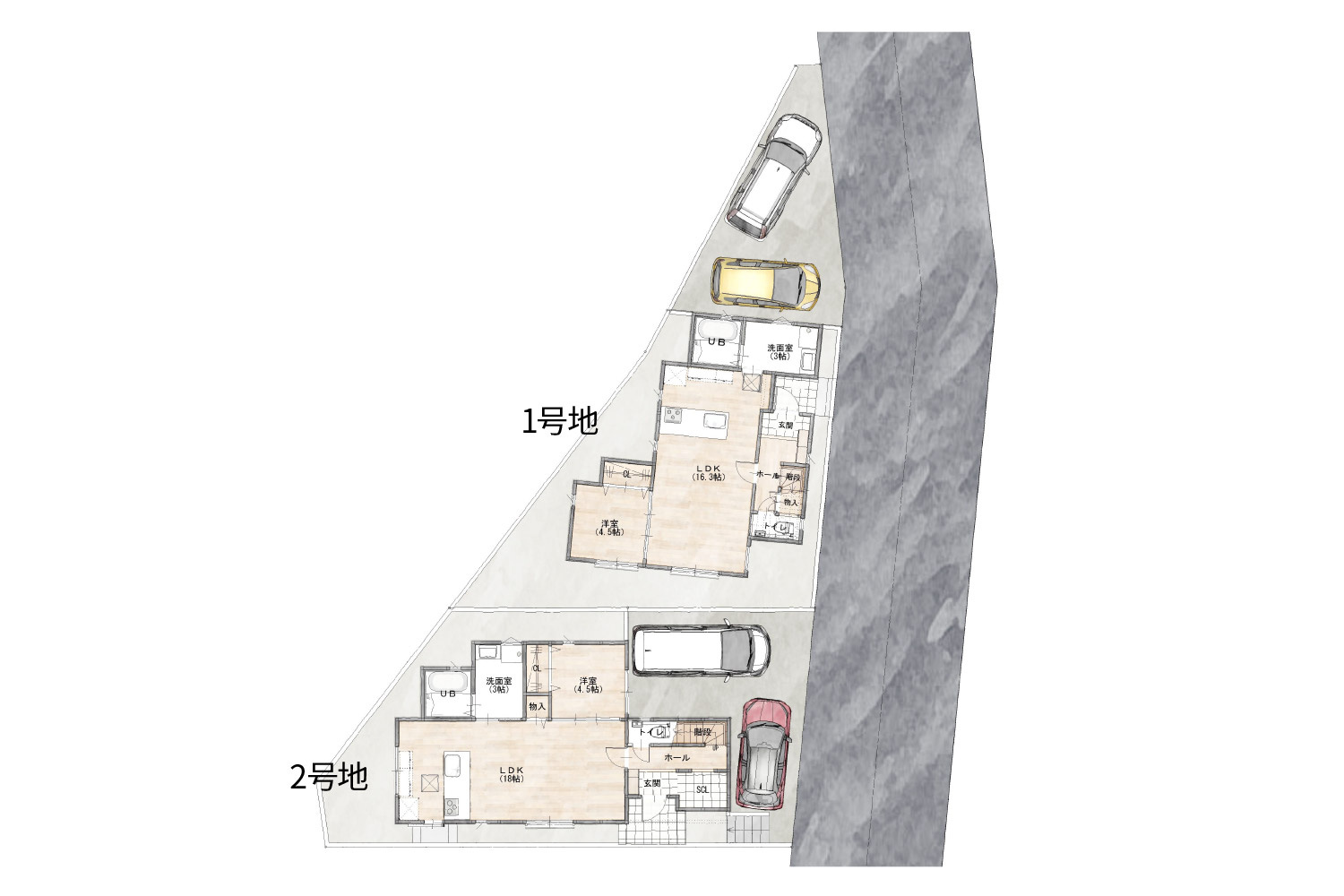 ２号棟の区画図