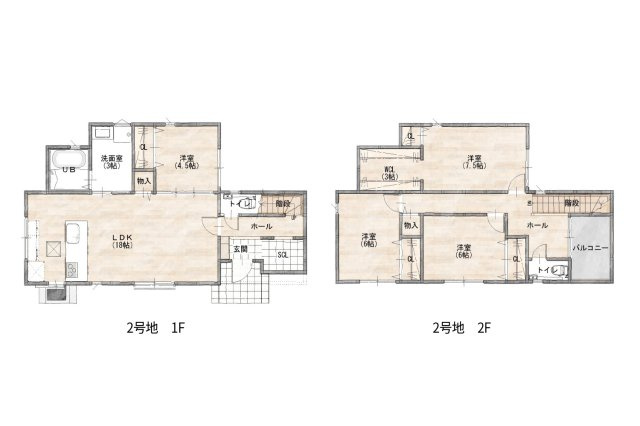 ２号棟の間取り