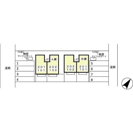 シャルマン若杉　Ａの区画図