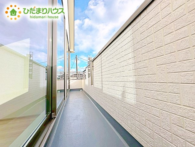 【バルコニー】 | ひたちなか市平磯町5567番　新築戸建 | あたたかな光が差し込む、南向きのバルコニー(#^^#)