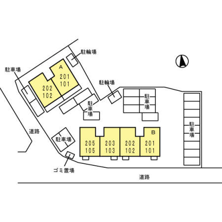 ローベルジュ　B　　刈谷市の賃貸ならクラスホーム刈谷店の区画図