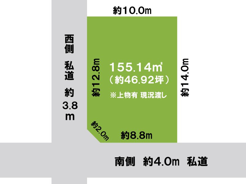 新潟市西区寺尾上4丁目　売地の区画図