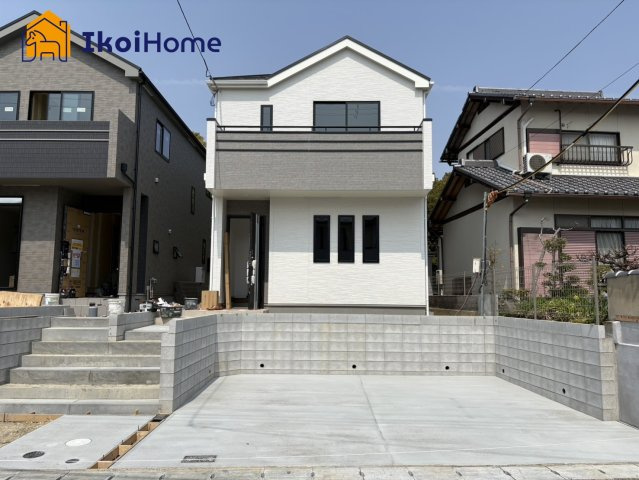 神戸市西区糀台３丁目　B号棟　新築戸建の外観|完成予想パースです！西神中央駅まで徒歩14分です！南向きで陽当り良好！駐車スペース2台可能！