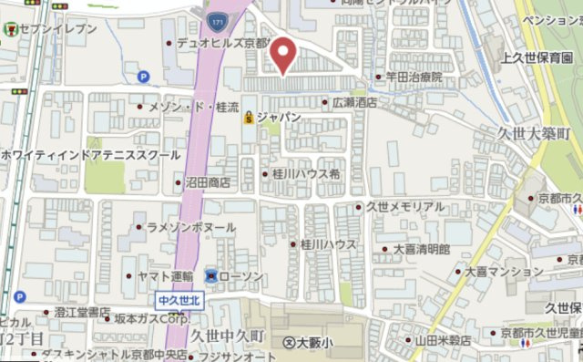 京都市南区久世上久世町　新築戸建の地図