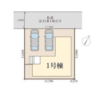 【区画図】 | 新築　新潟市東区新石山第1  1号