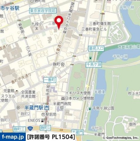 ヴィラロイヤル三番町の地図