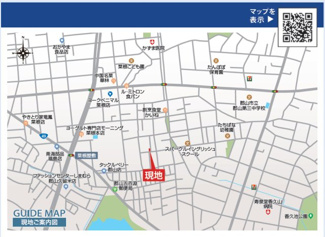 【地図】 | 桜小学校・郡山第三中学校　郡山市菜根４丁目　BLOOMING GARDEN　全１棟　１号棟 | 人気のエリア菜根４丁目エリア♪　学チカ物件です♪　商業施設、コンビニ、病院など生活に欠かせない施設が近いので住みやすいエリアになります♪