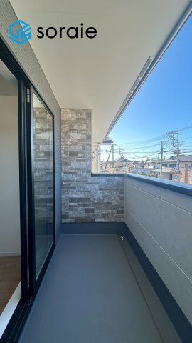狭山市柏原9期全2棟　新築戸建　グレースのバルコニー|2月19日撮影