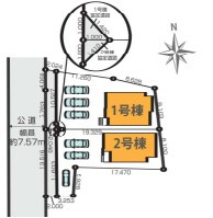 狭山市柏原9期全2棟　新築戸建　グレースの区画図