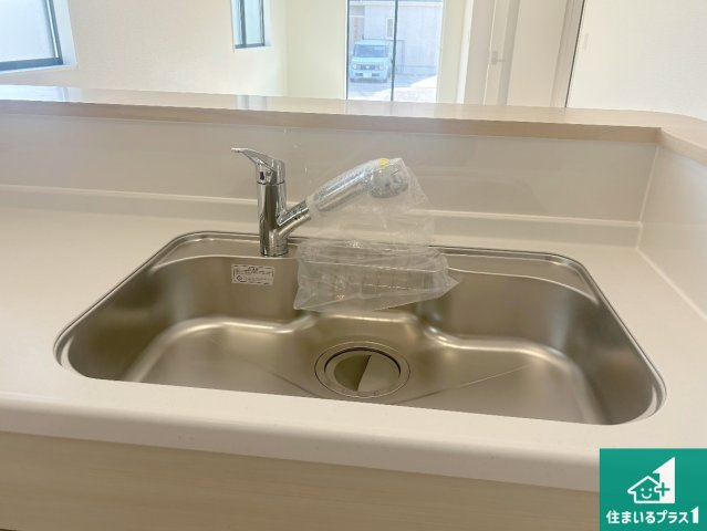 神戸市西区王塚台　第6期　新築一戸建ての設備|広々としたシンクで食器洗いも楽々！