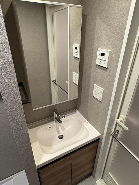 レガリス蒲田の独立洗面台|朝の支度にも助かる、独立の洗髪洗面化粧台