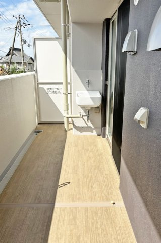 アルファスマート東姫路のバルコニー|※写真は入居前（2024年8月頃）に撮影されたものです。
