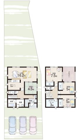 姫路市四郷町山脇　第12期　新築一戸建ての間取り