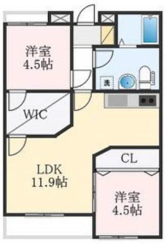 【センティーナ和泉】大阪府和泉市1棟アパートの間取り