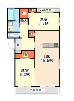 【間取り】 | ヴェール梅里