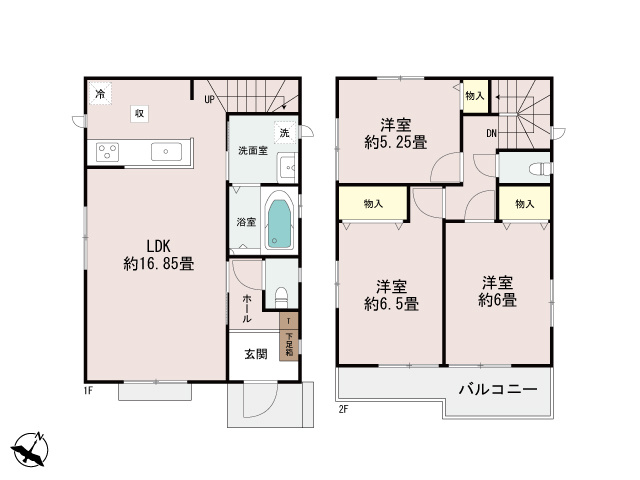 天白区島田3期｜名古屋市の戸建ならホームアップの間取り