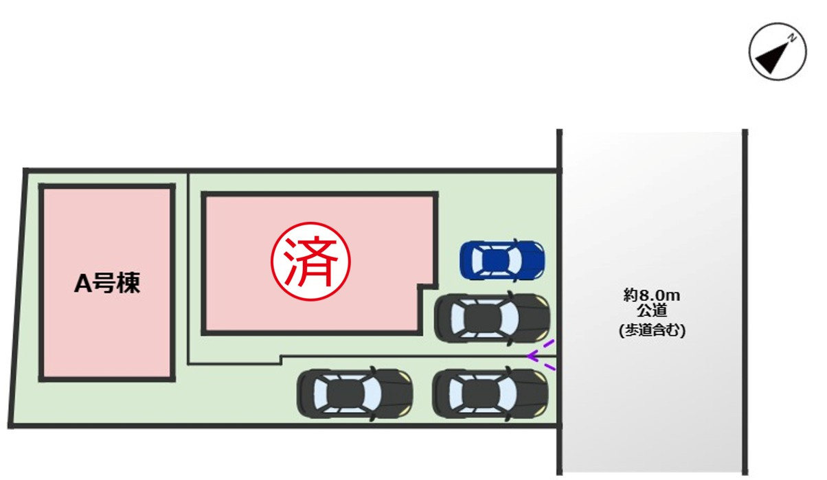 天白区島田3期｜名古屋市の戸建ならホームアップの区画図