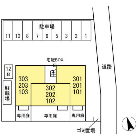 ラ ポルトⅡの区画図