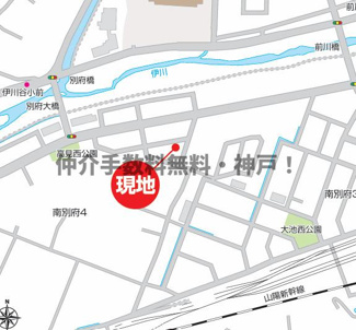 【地図】 | 神戸市西区南別府4丁目　新築戸建A号棟　仲介手数料無料！ | 西区南別府4　新築　仲介手数料無料！