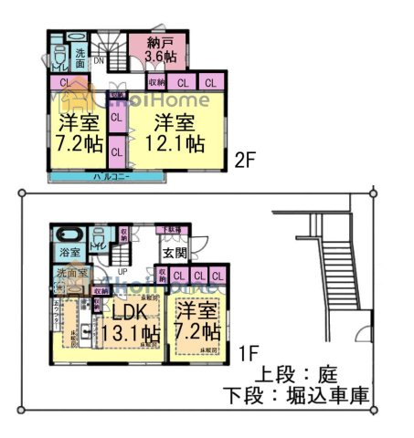 神戸市西区秋葉台3丁目　中古戸建の間取り|LDK床暖有り！納戸他収納多数あります！浴室1618タイプで広々！積水ハウス施工の住宅になります！