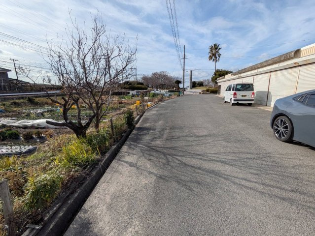 阪南市箱作　中古戸建の前面道路含む現地写真