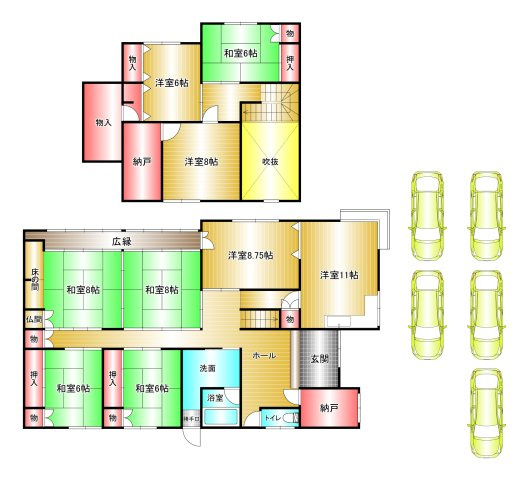 阪南市箱作　中古戸建の間取り