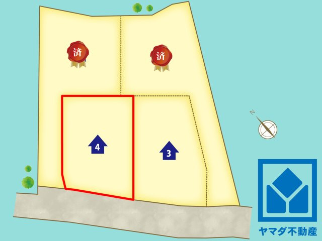 大津市瀬田３丁目　4期　4号地の区画図
