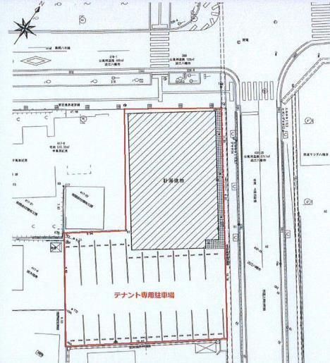 近江八幡市出町の事務所の区画図