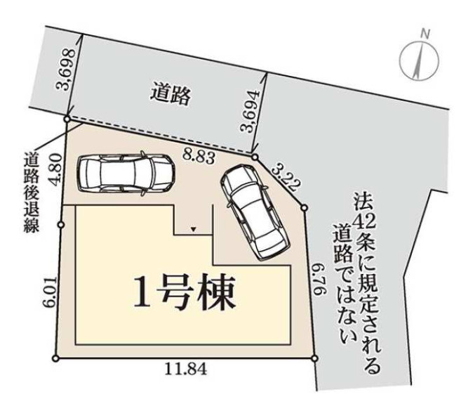 加古郡播磨町古田（全1棟）新築の区画図|1号棟