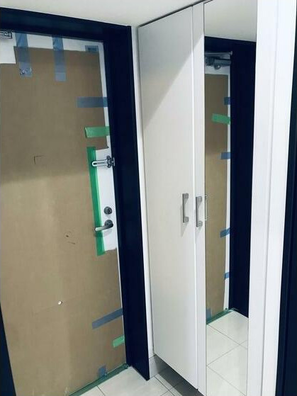 熊本市中央区本荘３丁目の賃貸マンションの玄関