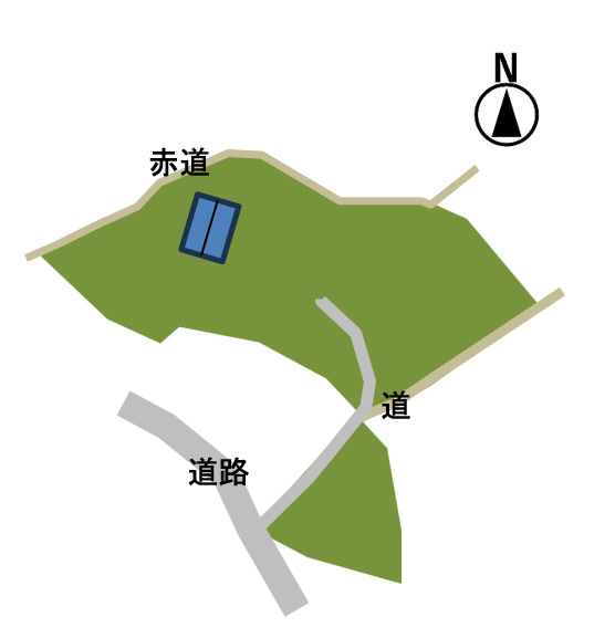 南房総市荒川　中古戸建の区画図|敷地ゆったり６０５坪。