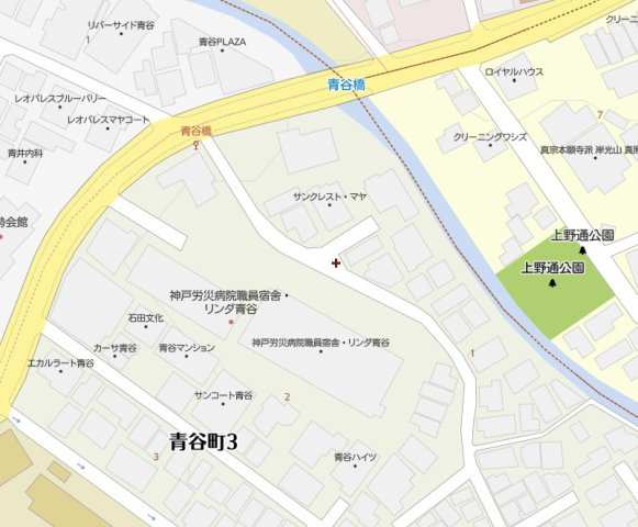 神戸市灘区青谷町3丁目　新築戸建の地図