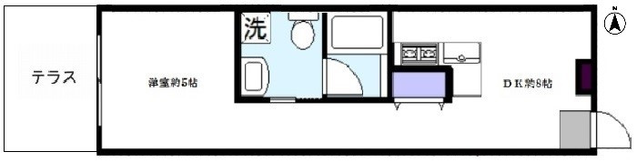 エピ桜新町　オートロック　ネット無料　デザイナーズの間取り