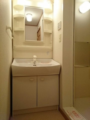 【洗面所】 | アクティーフ・ヴィラ | 忙しい朝には欠かせない洗面所です