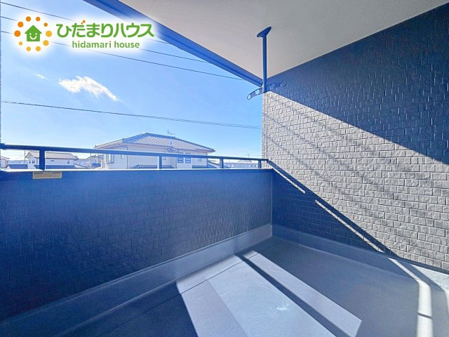 【バルコニー】 | 那珂市菅谷16期　新築戸建　2号棟 | バルコニー付きなら洗濯物がたくさん干せて乾きやすいですね